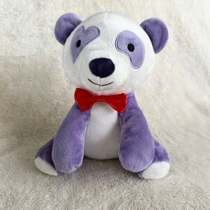 Hallmark Valentines Day Purple Panda Bear Heart Red Bow 9” Plush Stuffed Animal